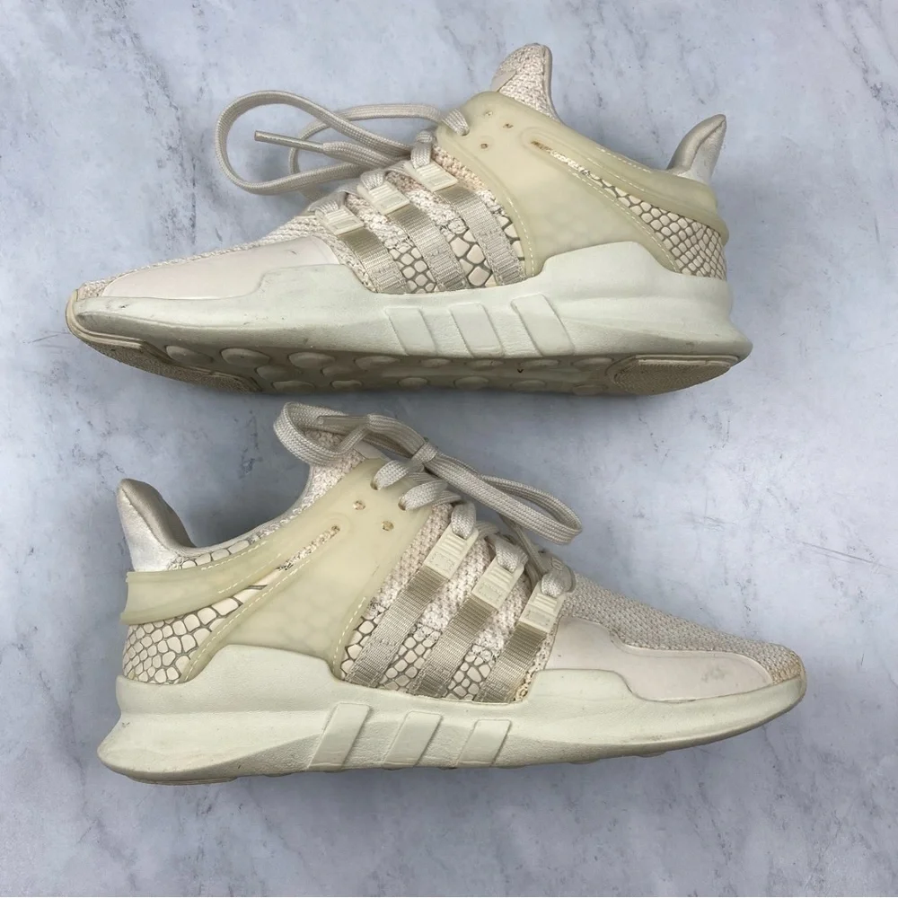Adidas Women's EQT Equipment ADV 91-16 Lace Up Tennis Shoes Sneakers Tan Size 6